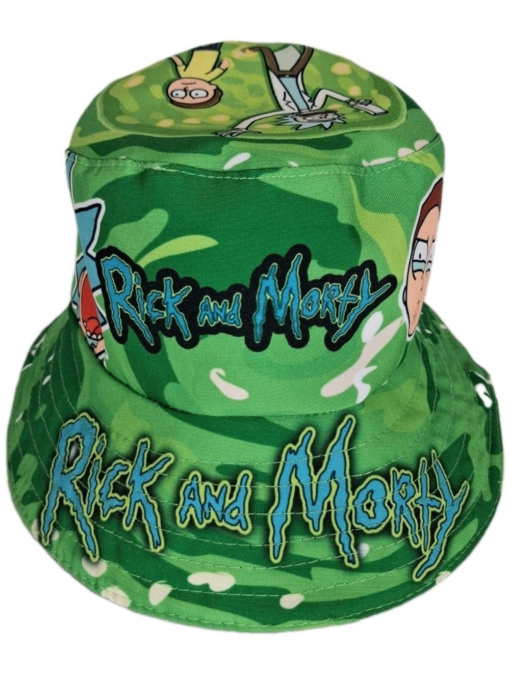 Rick and Morty Television Green Camo Bucket Hat Unisex Adult Large Child Cartoon